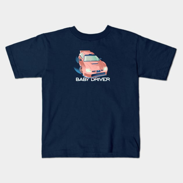 Baby Driver Kids T-Shirt by juhaszmark